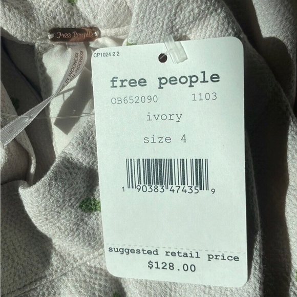 NWT Free People Abbie Printed Mini in Ivory - Picture 8 of 10